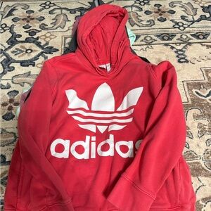 Adidas Scarlet Hoodie with White Logo